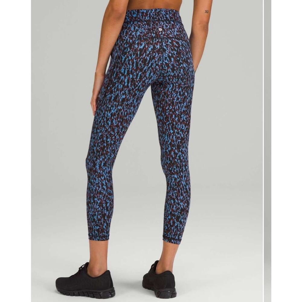 Lululemon Swift Speed High-Rise Tight 28" Leopard Camo Blue Nile Multi SZ 2 - Picture 2 of 7